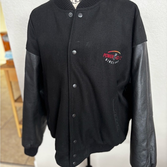 Vintage Leather and Wool Bomber Jacket - Picture 2 of 8